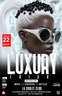 Black Maximalist Luxury Friday  Half Page Wide template