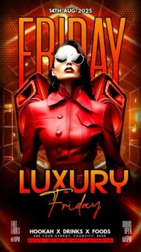 Black Maximalist Luxury Friday Party Instagram Story template
