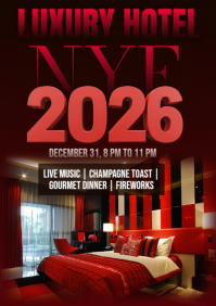 Black Maximalist Luxury Hotel 2026 A1 template