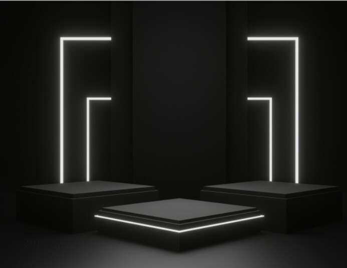 Black Maximalist Luxury Product Display Backg Flyer (US Letter) template