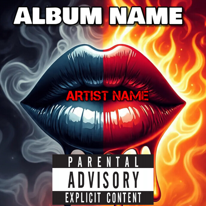Black Maximalist M Album Cover Template | PosterMyWall
