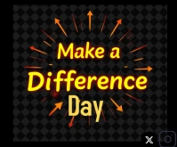 Black Maximalist Make A Difference Day Medium Rectangle Rectángulo Mediano template
