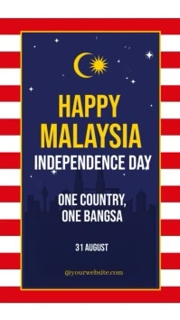 Black Maximalist Malaysia Independence Day  I รีลบน Instagram template
