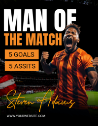 Black Man of the Match Flyer Template