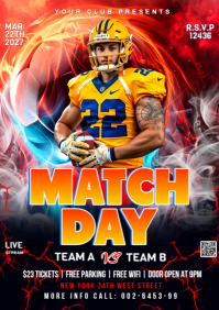 Black Maximalist Match Day Flyer  A1 template