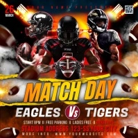 Black Maximalist Match Day Poster Instagram Post template