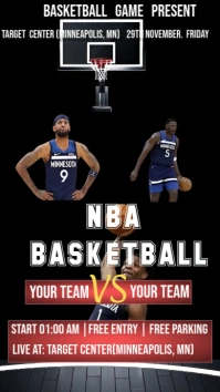 Black Maximalist Matchday Digital Display (9:16) template