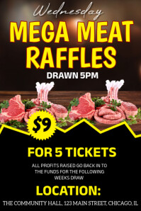 Meat Raffle Banners Brown Meat Raffle Tabloid Template | PosterMyWall