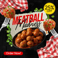 Black Maximalist Meatball Instagram Post template