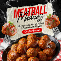 Black Maximalist Meatball Instagram Post template