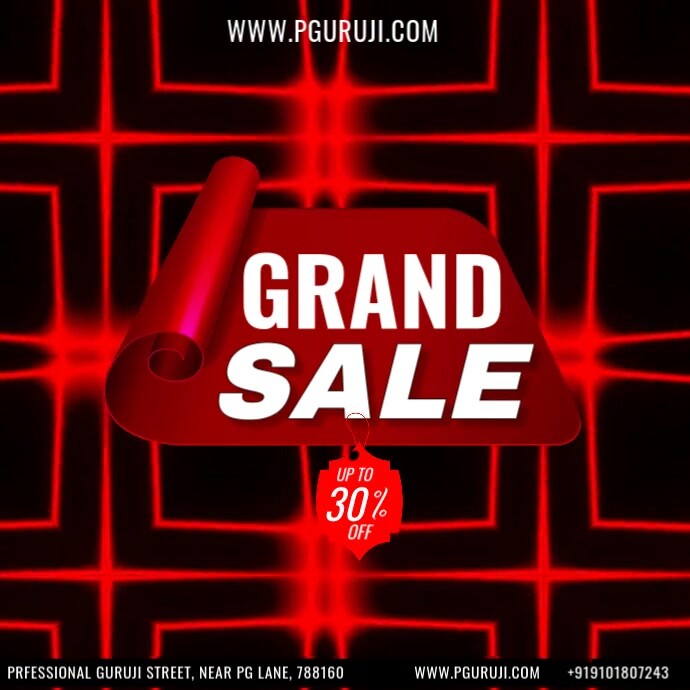 Black Maximalist Mega Sale Instagram Post template