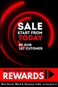 Black Maximalist Mega Sale  Poster Plakkaat template