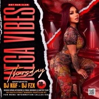 Black Maximalist Mega Vibes Thursday Square (1:1) template