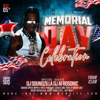 Black Maximalist Memorial Day Celebration Instagram Post template
