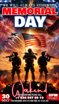 Black Maximalist Memorial Day Digital Display Video template