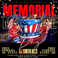 Black Maximalist Memorial Day Event Instagram Post Video template