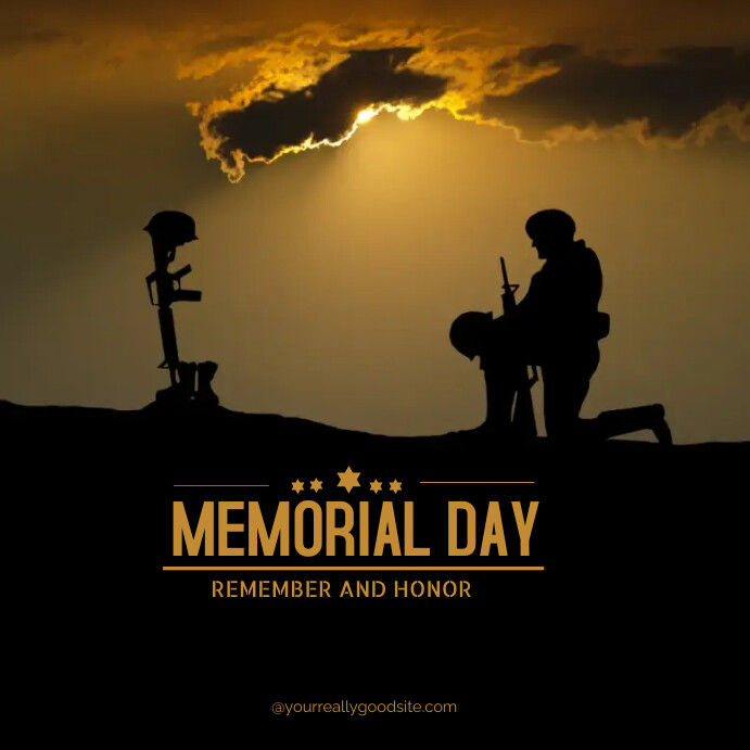 Copy of Black Maximalist Memorial Day Instagram Post | PosterMyWall