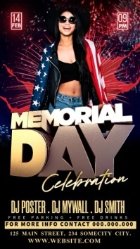 Black Maximalist Memorial Day Instagram Story template