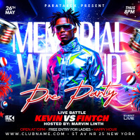Black Maximalist Memorial Day Pre Party  Instagram Post Iphosti le-Instagram template
