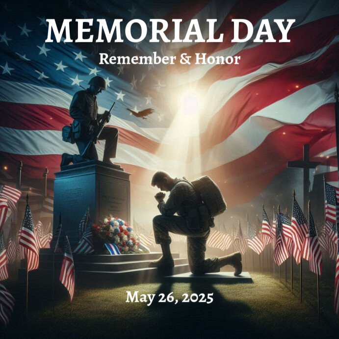 Copy of Black Maximalist Memorial Day Tribute Instagram Post | PosterMyWall