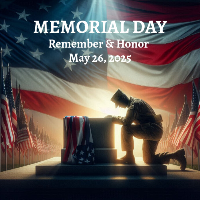 Plantilla de Black Maximalist Memorial Day Tribute Instagram Post ...