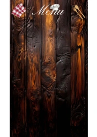 Black Maximalist Menu Template A6