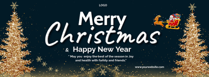 Copy of Black Maximalist Merry Christmas & Happy New Year Template ...