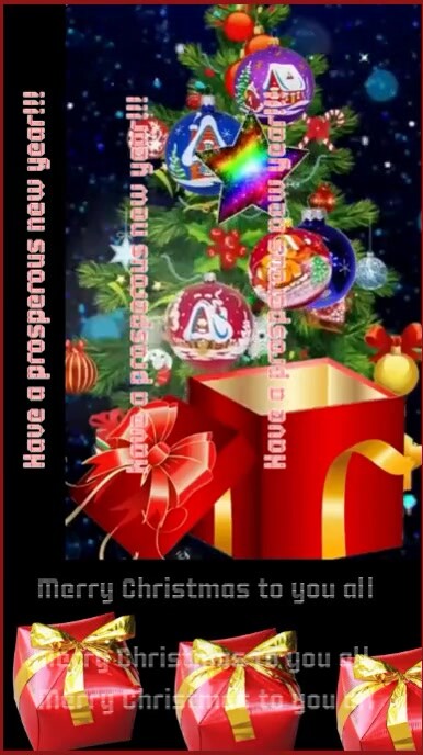 Plantilla de Black Maximalist Merry Christmas And A Prosperous New Year ...