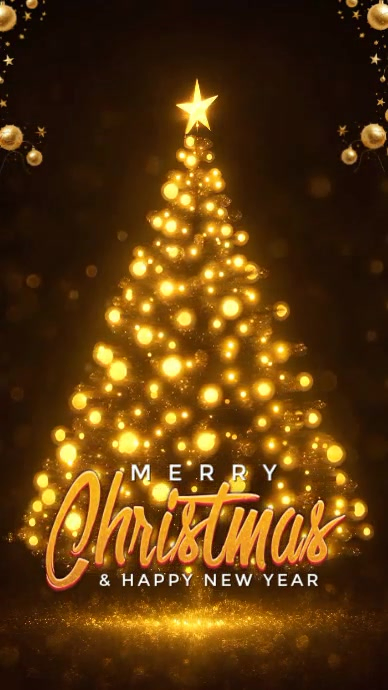 Copy of Black Maximalist Merry Christmas And Happy New Year Wish Video ...