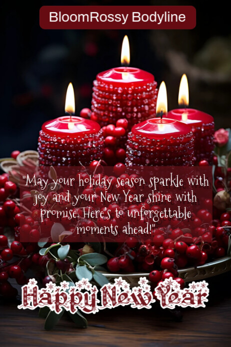 Copy of Black Maximalist Merry Christmas And Happy New Year Poster ...