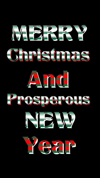 Copy of Black Maximalist Merry Christmas And Prosperous New Year ...