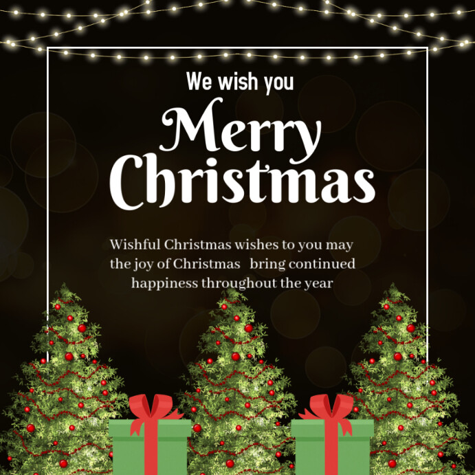Copy of Black Maximalist Merry Christmas Day Wish Templates Instagram ...