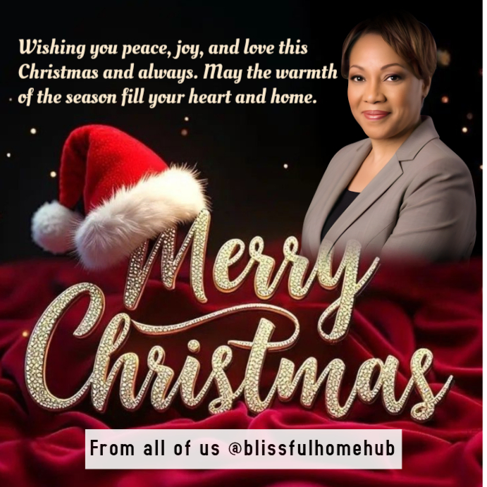 Black Maximalist Merry Christmas From All Of Us Instagram Post Template ...