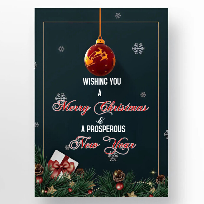 Copy of Black Maximalist Merry Christmas Instagram Post | PosterMyWall