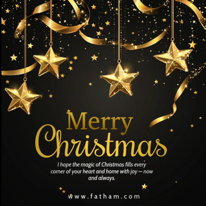 Black Maximalist Merry Christmas Instagram Post Template | PosterMyWall