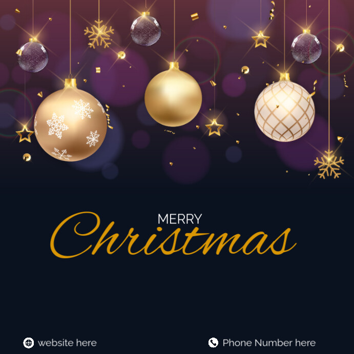 Copy of Black Maximalist Merry Christmas Instagram Post | PosterMyWall