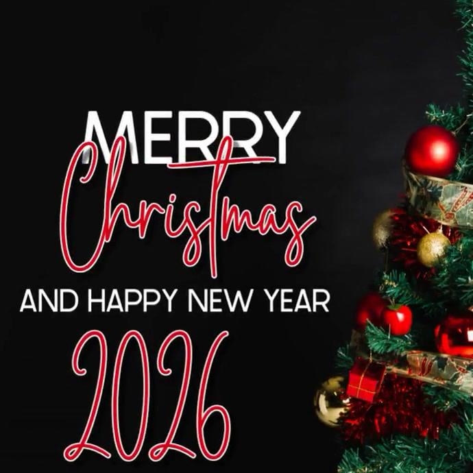 Black Maximalist Merry Christmas Instagram Post Template | PosterMyWall