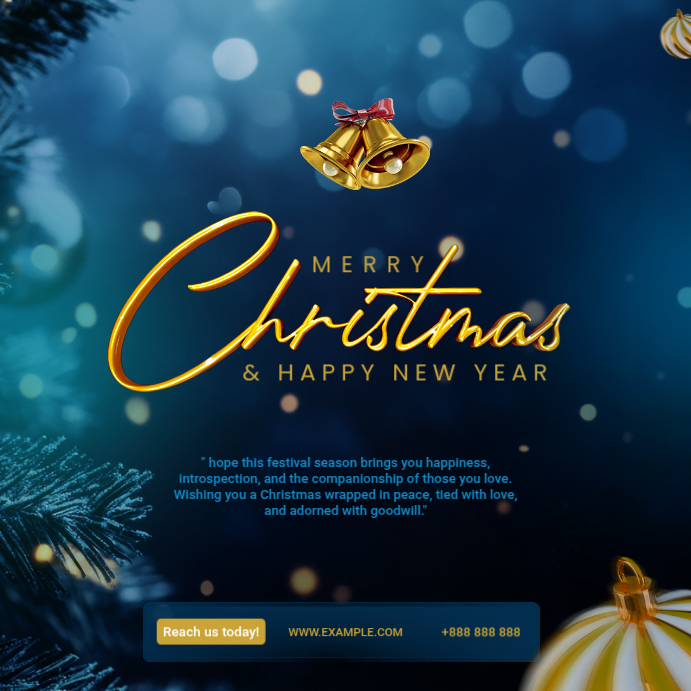 Copy of Black Maximalist Merry Christmas Instagram Post | PosterMyWall