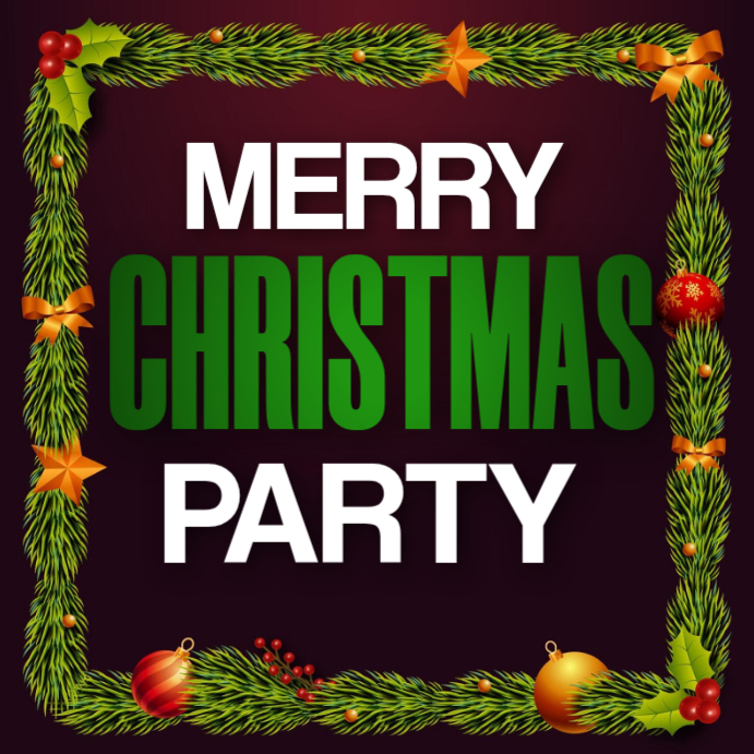 Black Maximalist Merry Christmas Instagram Post Template | PosterMyWall
