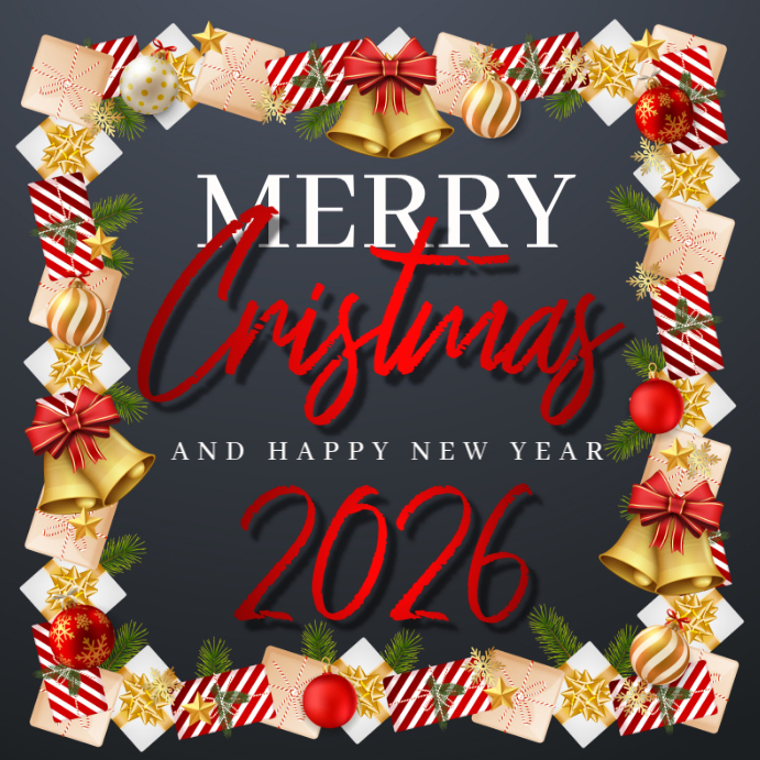 Copy of Black Maximalist Merry Christmas Instagram Post | PosterMyWall