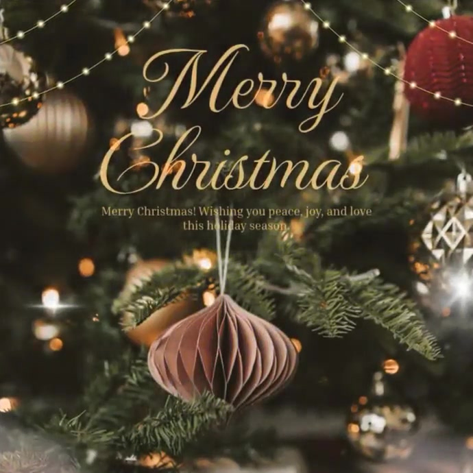 Black Maximalist Merry Christmas Instagram Post Template | PosterMyWall