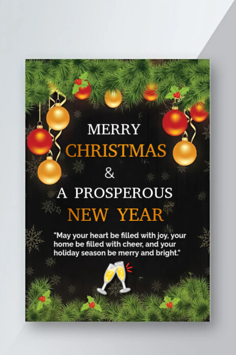 Copy of Black Maximalist Merry Christmas Poster | PosterMyWall