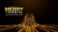 Black Maximalist Merry Christmas Video Card Digital Display (16:9) template