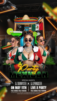 Black Maximalist Mexican Party Instagram Story template