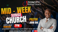 Black Maximalist Midweek Church Service  Twitter Post template