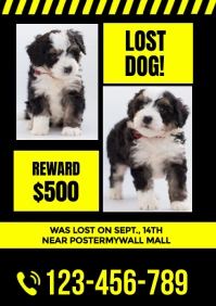 Black Maximalist Missing Pet A3 template