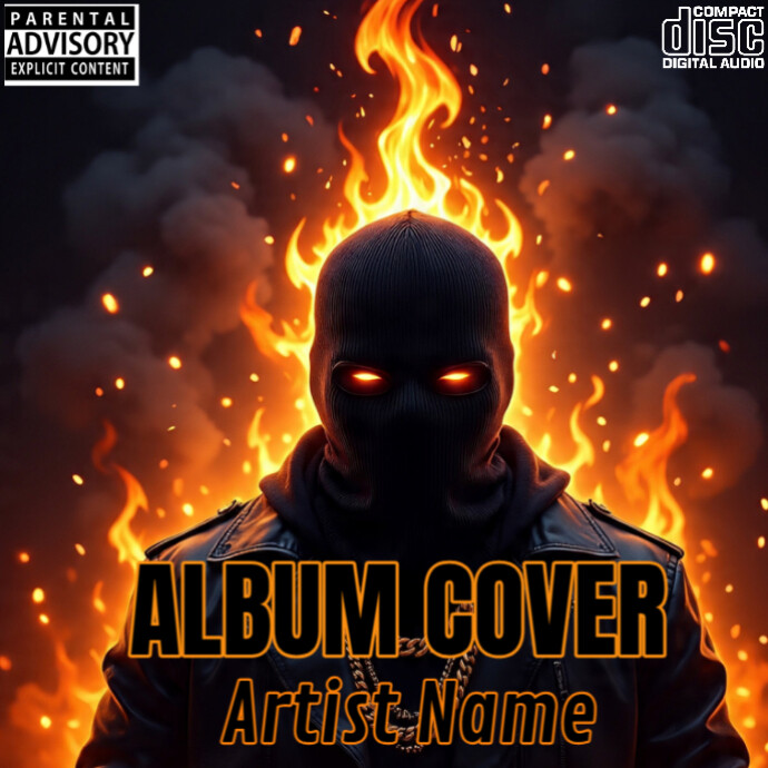 Black Maximalist Mixtape Album Cover Template | PosterMyWall
