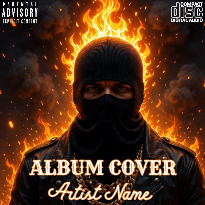 Black Maximalist Mixtape Album Cover Template | PosterMyWall