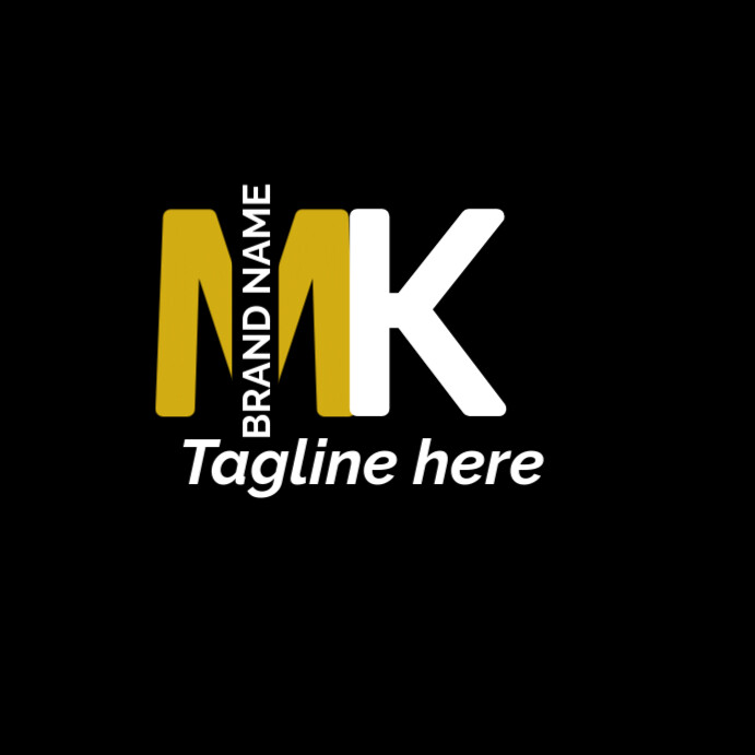 Copy of Black Maximalist Mk Logo Design Instagram Post | PosterMyWall
