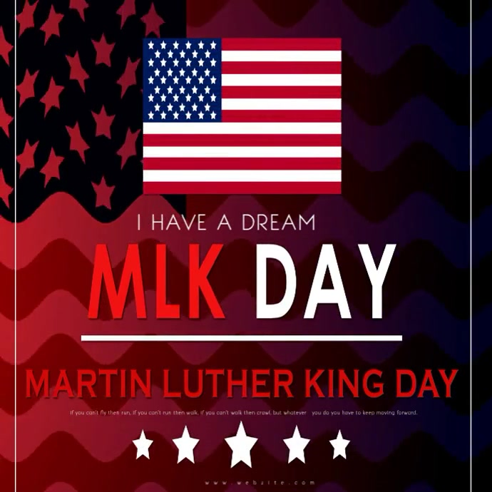 Black Maximalist Mlk Day Instagram Post Template | PosterMyWall